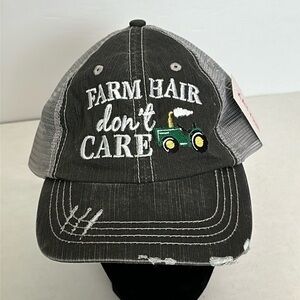 - Farm Hair Don't Care Women's Trucker Hat NWT